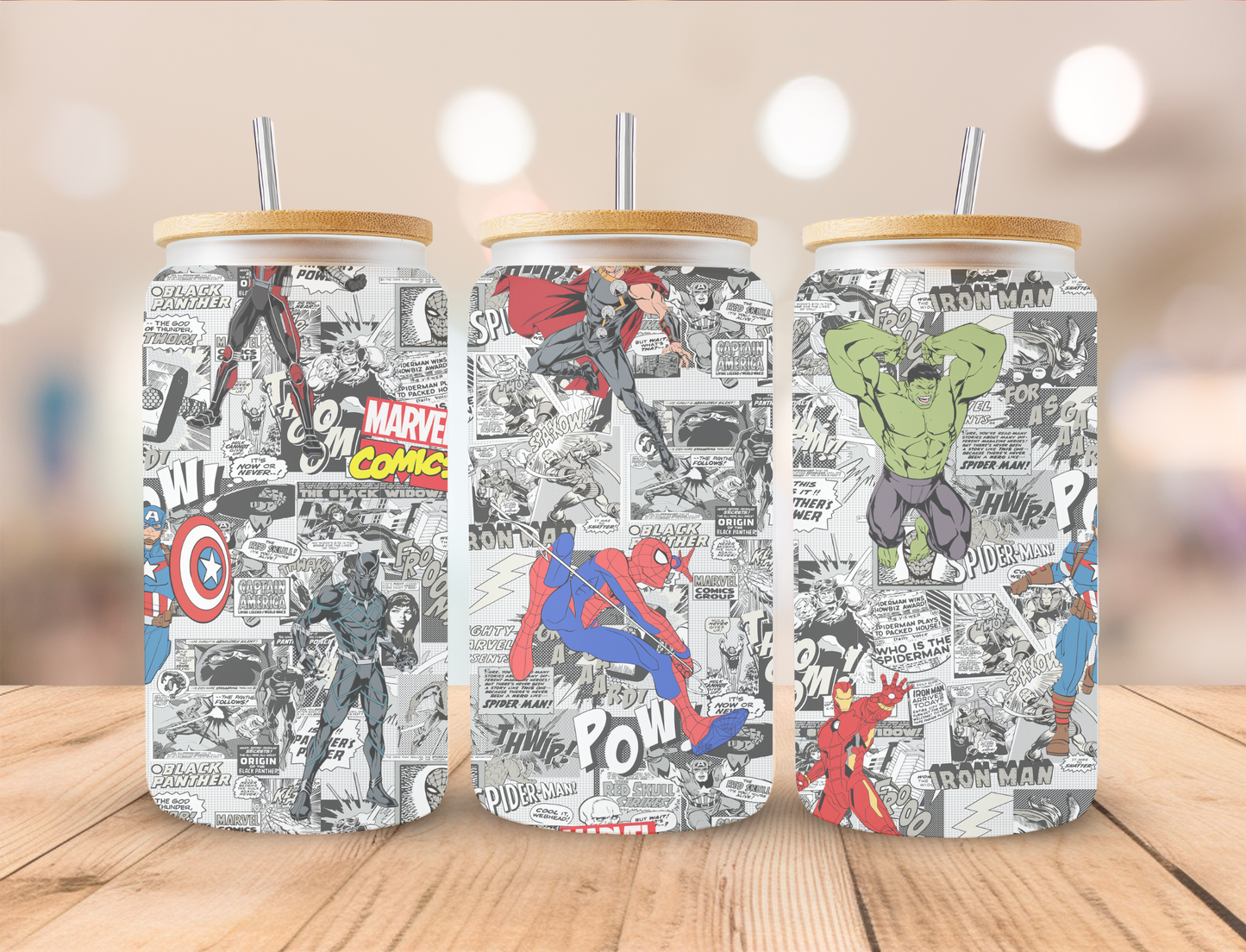 COMIC HEROS GLASS