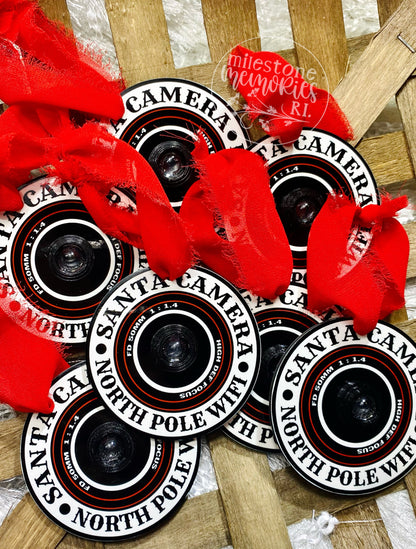 SANTA CAMERA ORNAMENT