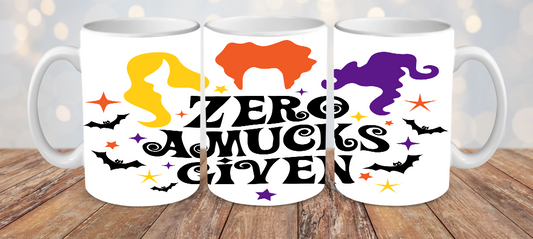 ZERO AMUCKS GIVEN MUG