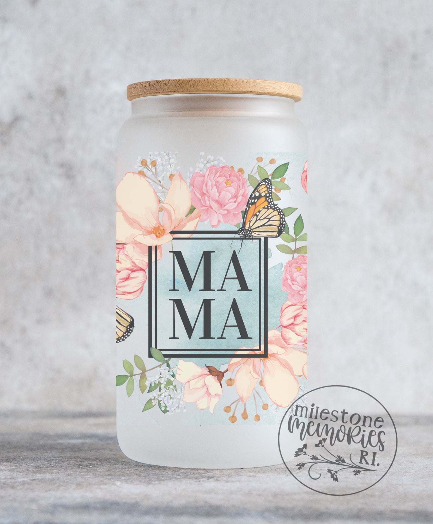 MAMA FLORAL GLASS