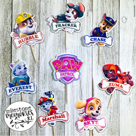 PAW PATROL CUP CAKE TOPPERS