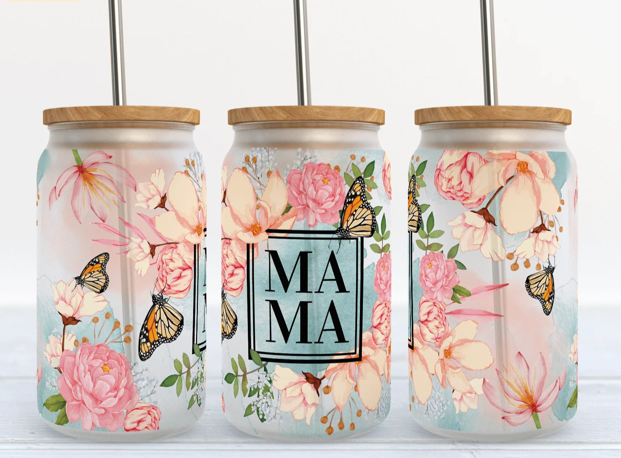 MAMA FLORAL GLASS